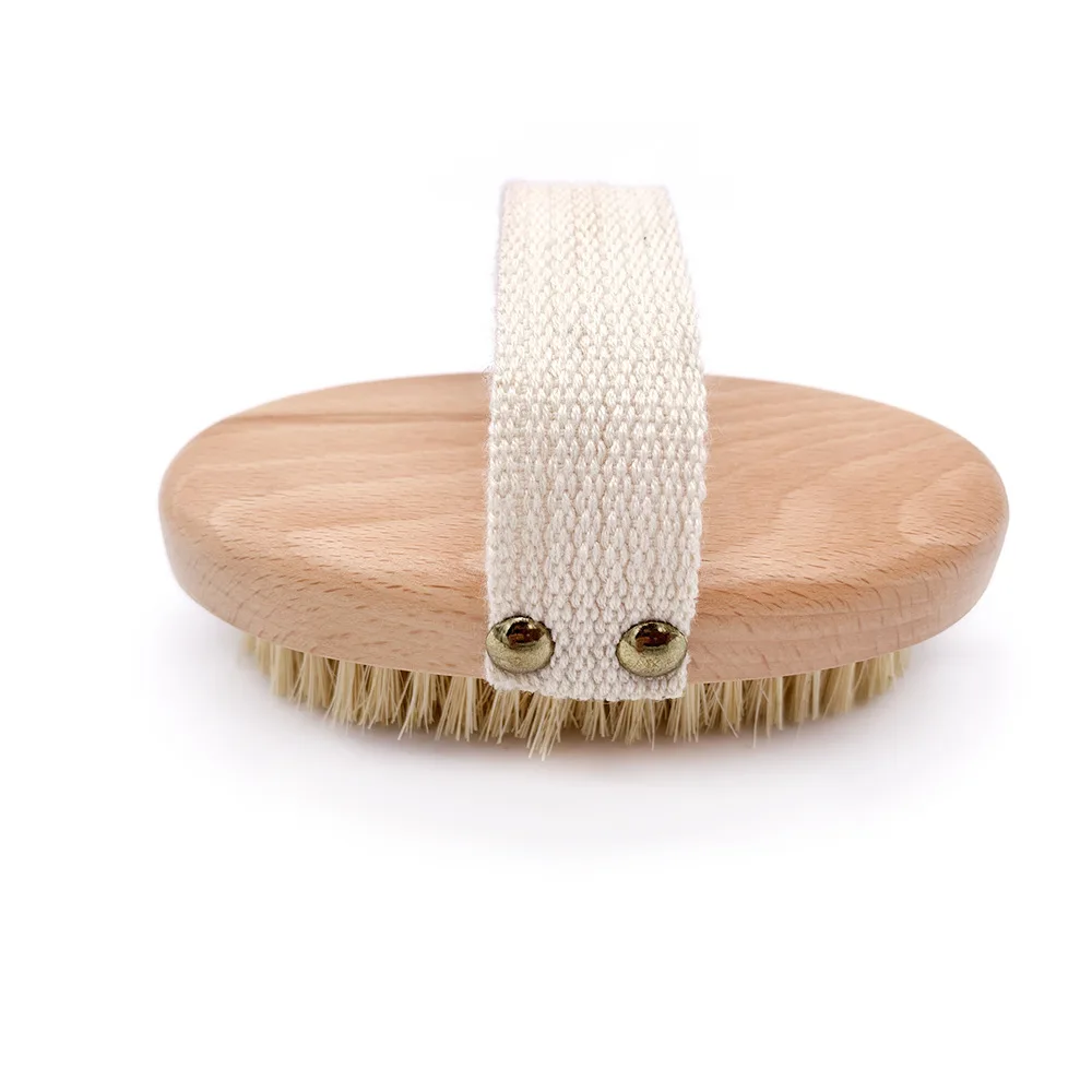 round wooden sisal body bath brush dry brushes for skin wholesale