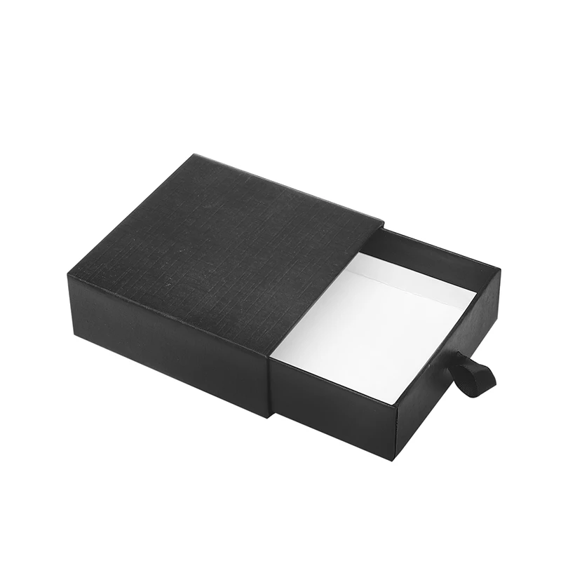 Luxury drawer gift paper cardboard custom logo printed bracelet earring necklace ring packaging jewelry box