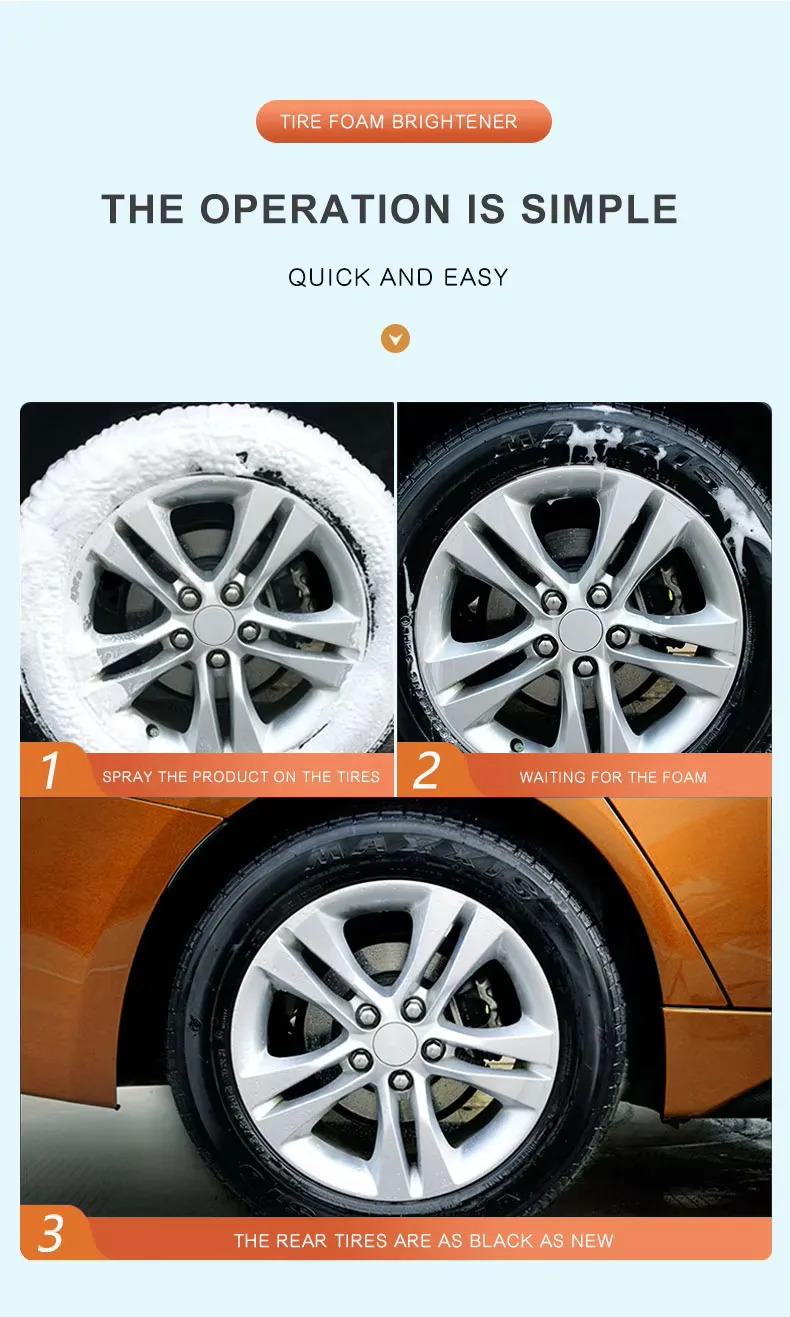 Professional Liquid Tire Foam Car Wash and Cleaning Spray for Detailing Cars and Other Care Products Car Shampoo Advantage