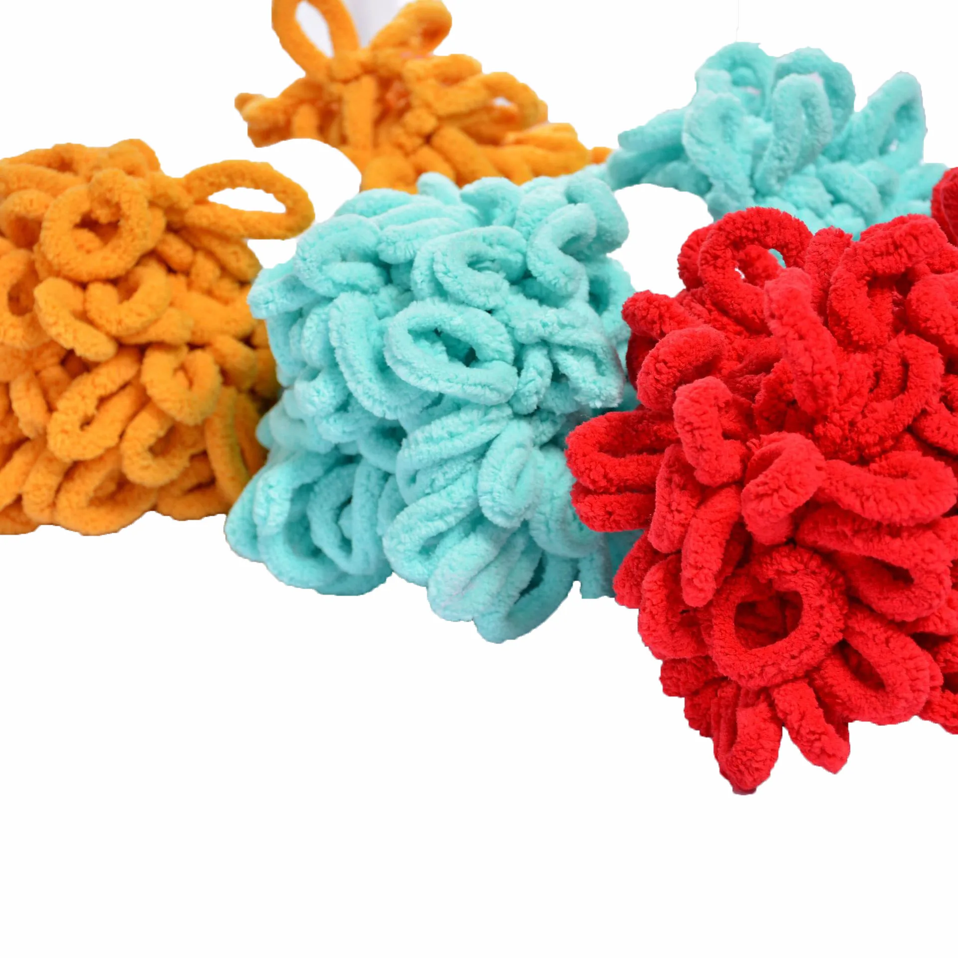 
Custom round pile loop yarn north pole pile ice strip special yarn hand knitting floor mat line DIY fancy yarn 