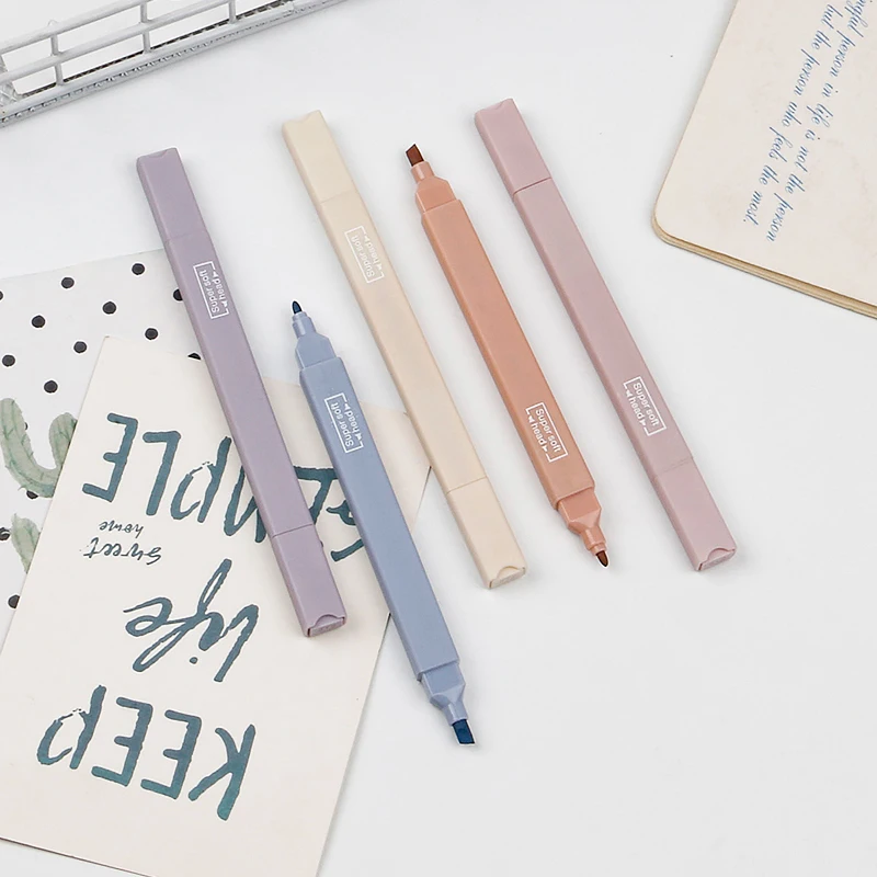 Хайлайтер указывает на внимание учеников. Цвет Ретро, высокая стоимость и большая емкость. Цветная двухсторонняя маркерная ручка Mo Landi.