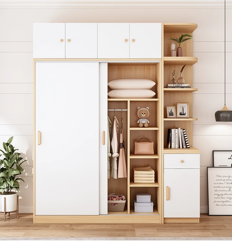 2021 wholesale cheap factory high quality customized modern bedroom wooden furniture closet cabinet armoire and wardrobes