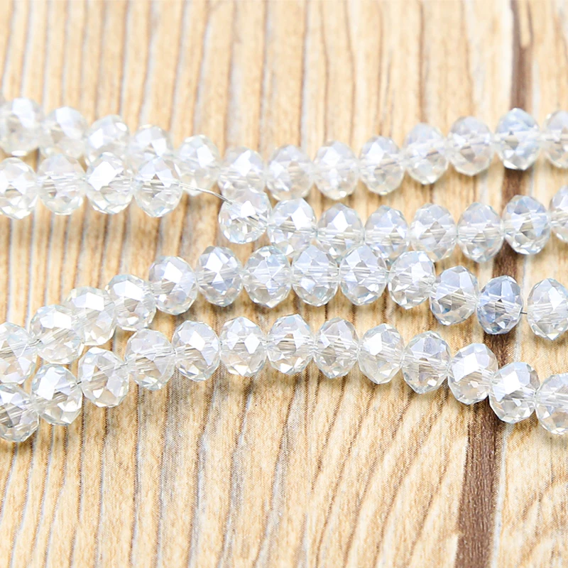 4x6mm Glass Beads Faceted Rondelle Beads for DIY Jewelry Making