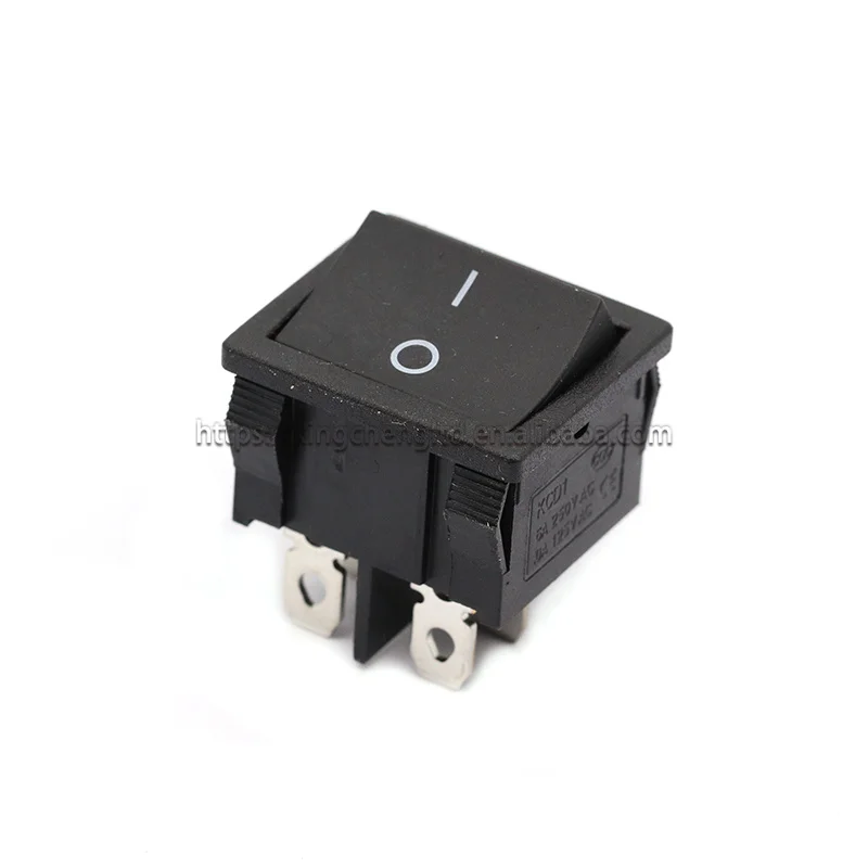 KCD5/KCD1 21*24mm Momentary Rocker Switch 4pin Reset Switch 6A 250V 10A 125VAC 21x24mm Automatic Reset Black