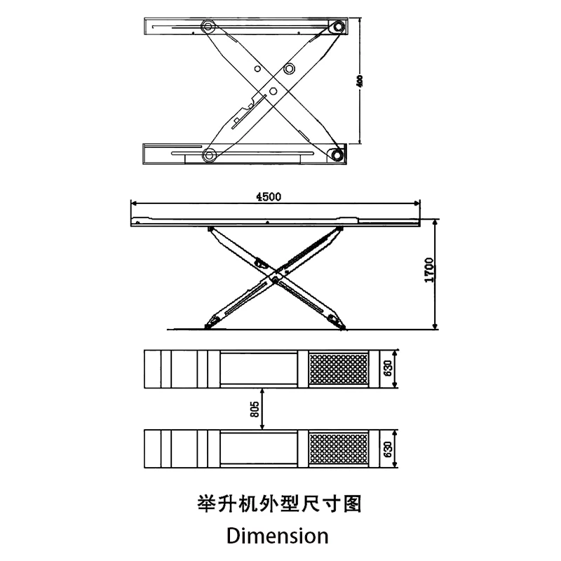 Fostar ODM GS High Rise Low Profile Two-cylinder 2 Year Warranty  Automatic Small Size Mobile Hydraulic Car Lift