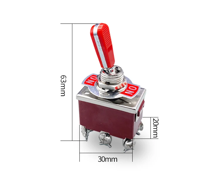 
30/5000 6 PIN 250V 15A toggle power switch Rocker switch 