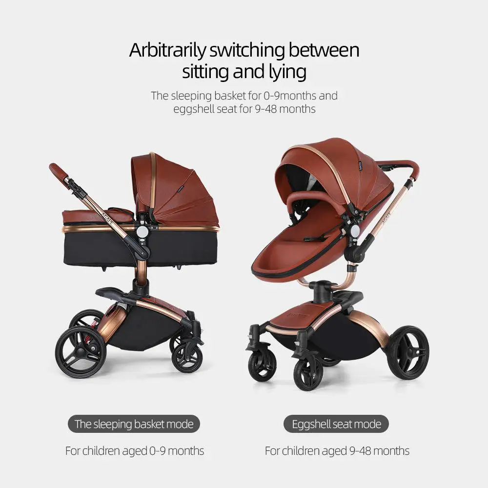 Wholesale High Landscape Travel Stroller With Car Seat 3 In 1 Cheap Baby Stroller For 0-3 Years