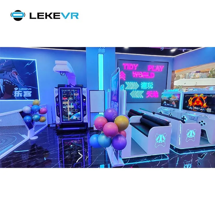 LEKE VR Entertainment Theme Park Business Opportunity Interactive VR Arcade Standing Platform 9D VR Attraction