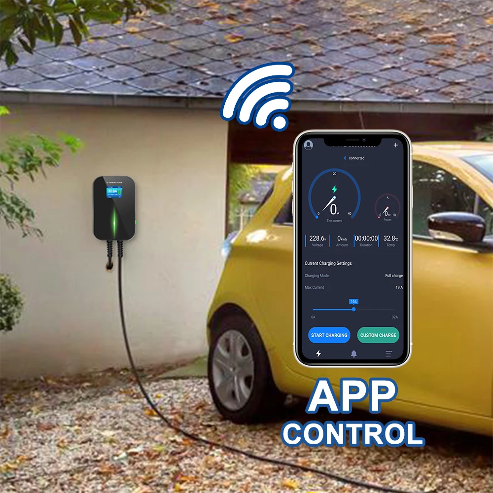 11 кВт 16 А WIFI приложение для управления типа 2 EV wallbox
