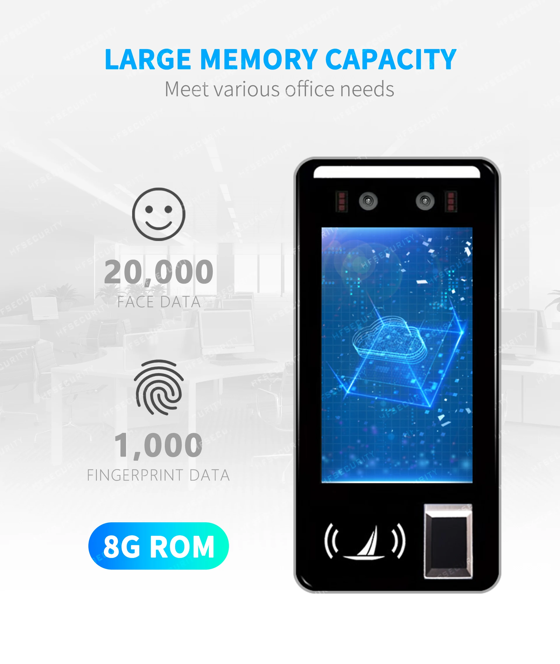 HFSecurity FR05 New arrival Biometric Android Industrial Tablet Fingerprint Scanner Machine Cheap Finger Time Attendance Machine