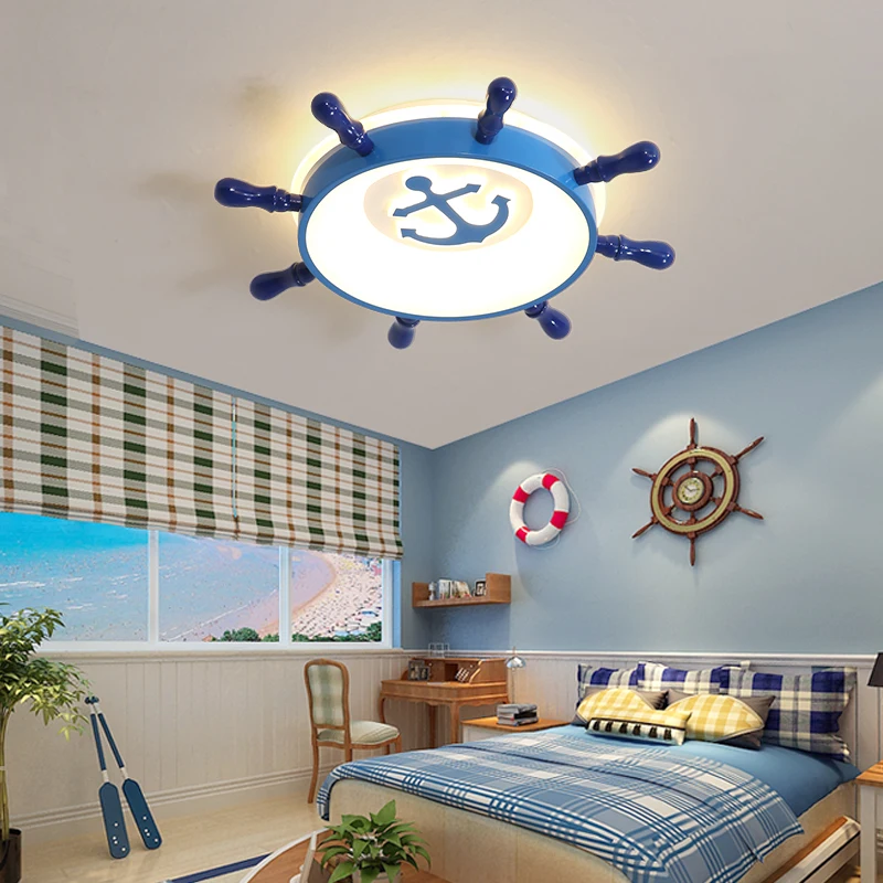 Alibaba supplier rudder LED ceiling lamp blue steamer led ceiling light child room bedroom Home lighting