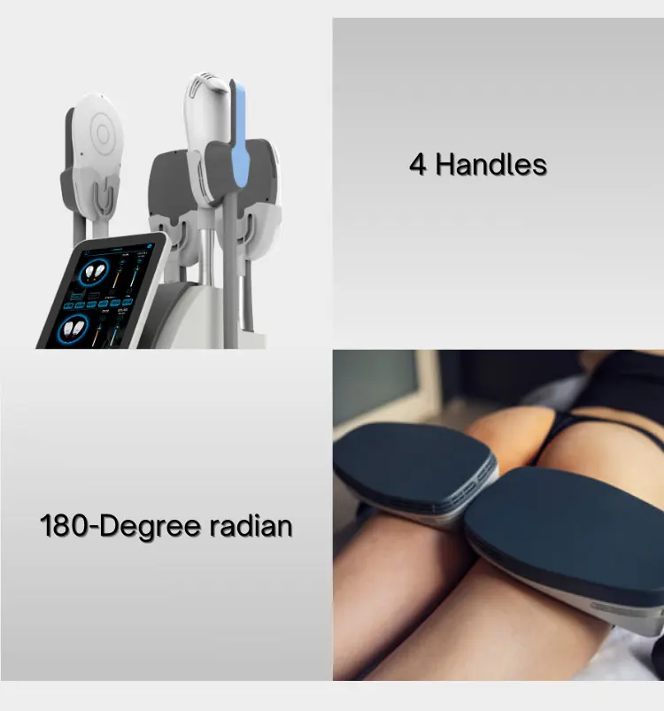 High intensity electromagnetic ems sculpting hiemt machine ems 4 handles body sculpting building muscle HIEMT