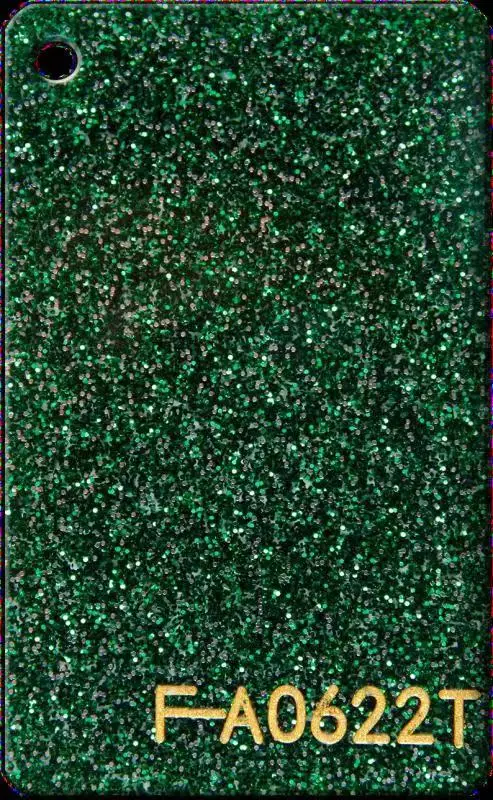 1/8 inch green glitter acrylic plastic sheet panel for earrings furniture Christmas decoration