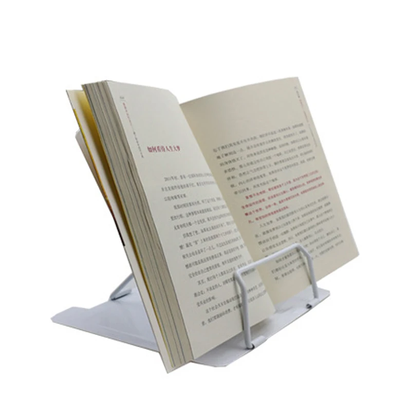 6 Angles Adjustable Table Metal Bookend Foldable Hands Free Reading Book Holder Stand For Addult And Kids