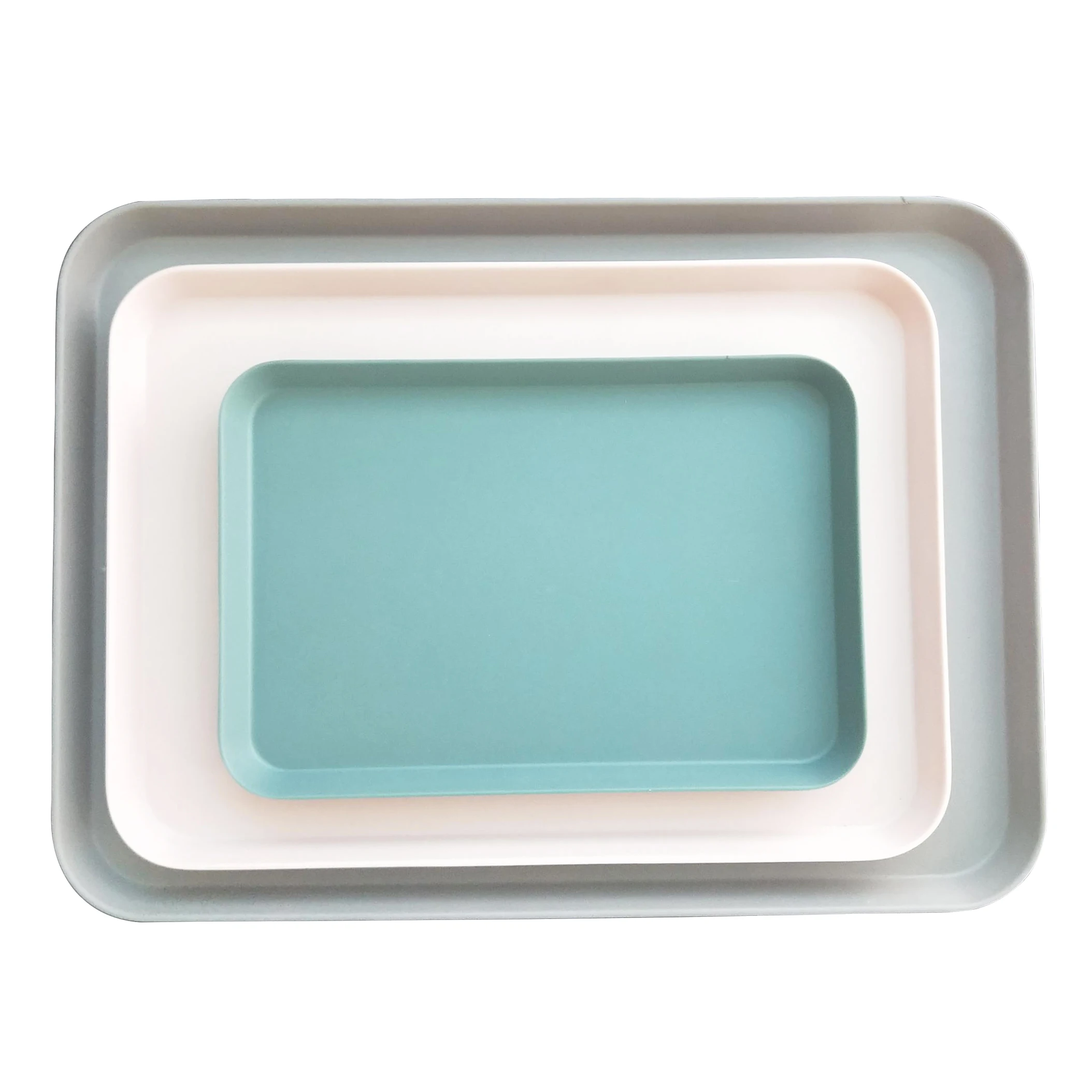 
Food grade customized Rectangle shape melamine coffee/tea serving tray sets 