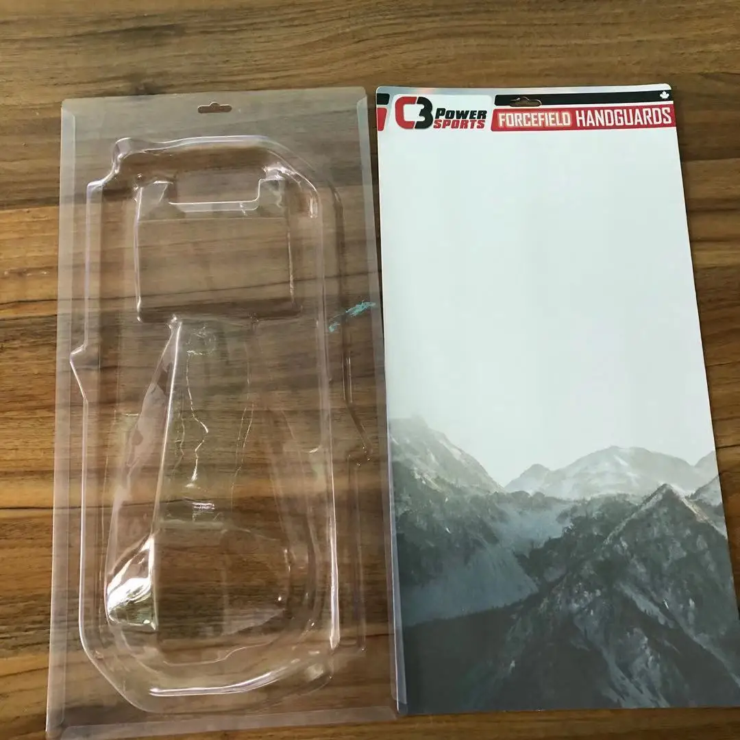 Customized Disposable Clear Plastic Clamshell Edgefold Slide Blister Packaging Recyclable and Embossed for Tools