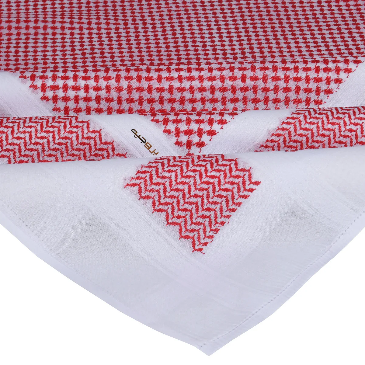 Arab Square Scarf Cotton Keffiyeh Ghutrah Shenmagh Yashmagh Shemagh For Men