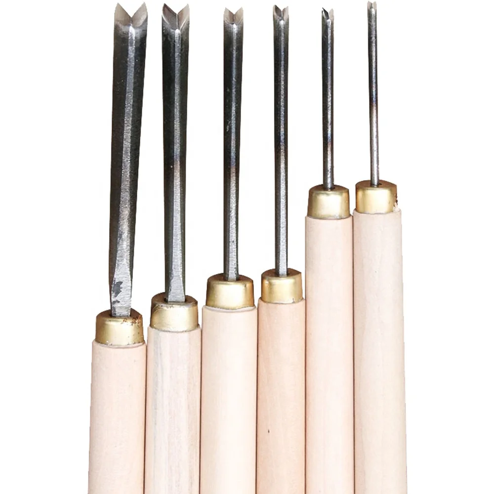 NEW 8Kind V Type Woodworking Chisels Trimming triangle knife Hand Wood Carving Knives 0.15-0.8Cm