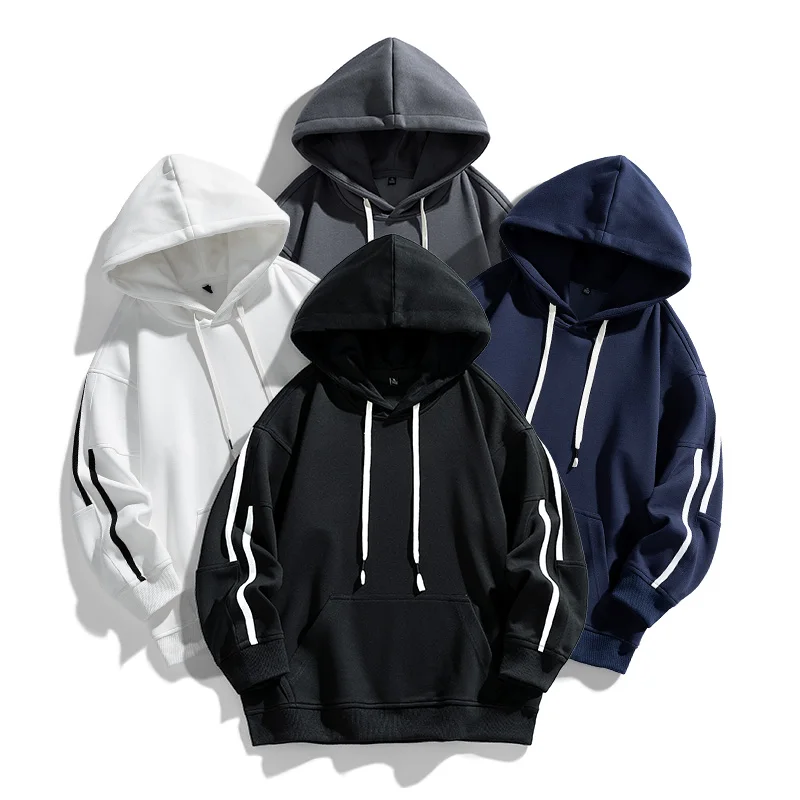 Street Style Heavyweight Heavy, Duty Hoodies For Men Autumn winter ANSZKTN Logo Blank Plain Men Hoodies
