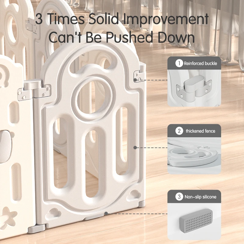 Customizable Amazon Hot Sale Free Samples Children Folding Play Yard Large Latest Plastic Safety Fence Kids Playpens With Gate