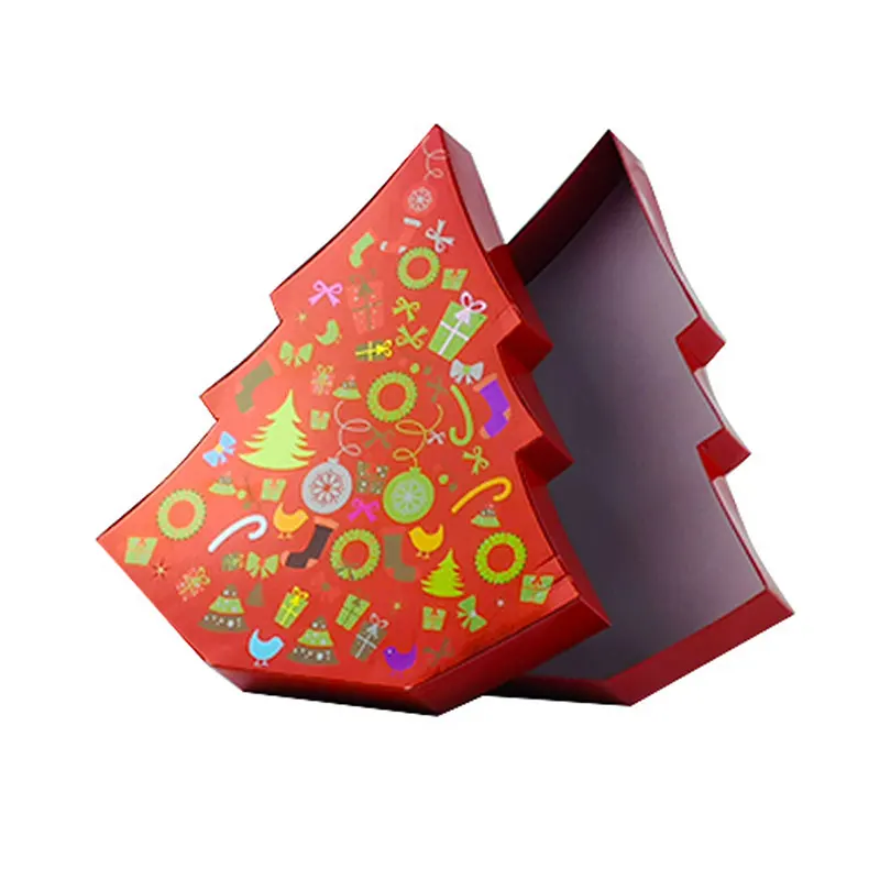 Professional Personalised Printed Christmas Tree Shape Luxury Gift Chocolate Packaging Box