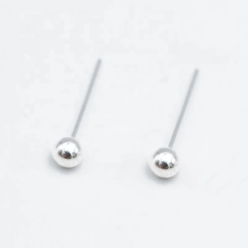 Fashion 925 Sterling Silver Nose Stud l Shape 2.5 mm Plain Ball Nariz Piercing Jewelry