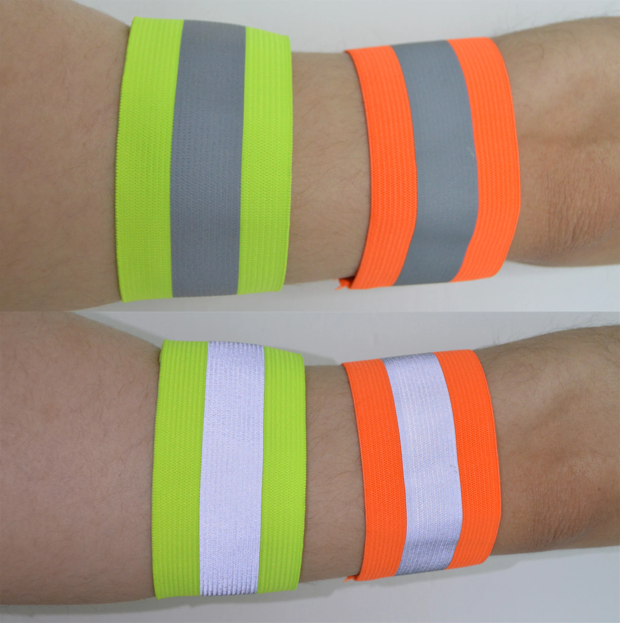 High Light Fluorescent Reflective band Soft Reflective Strip Elastic Band