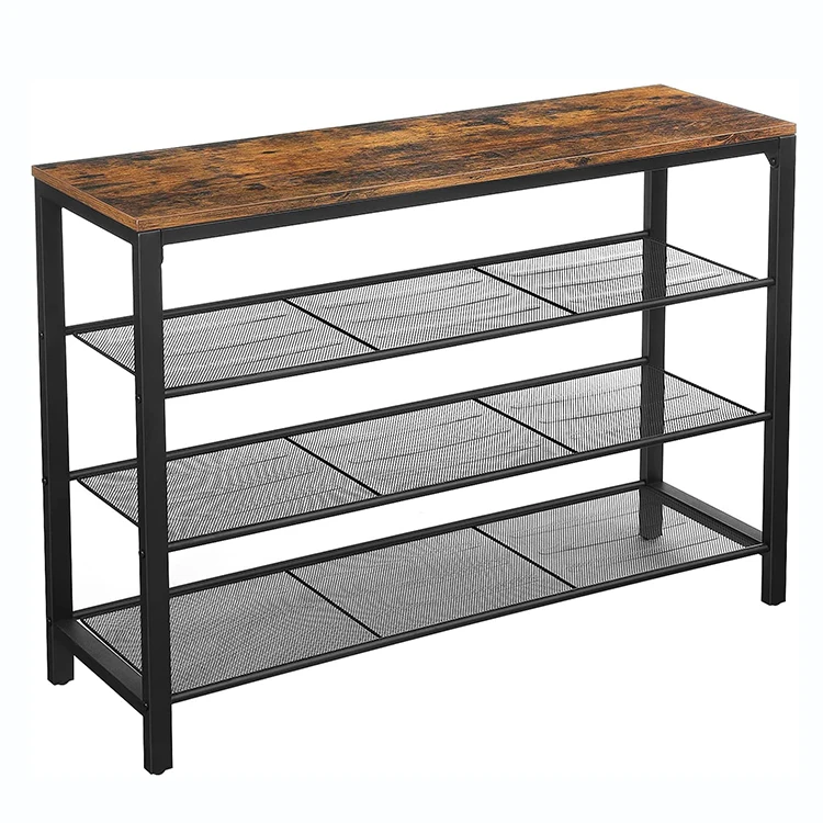 Wholesale Custom Modern Wooden Design Online Metal Shoe Rack Tall Entryway Coat Rack For Household Furniture