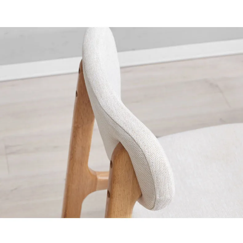 Mid Century Wooden Elegant Dining Room Chairs Upholstered Restaurant Chair