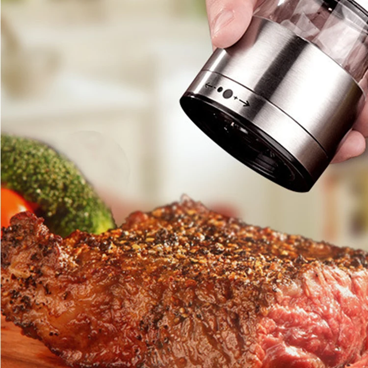 steel salt and pepper grinder set manual sliver grinders mill shaker mills