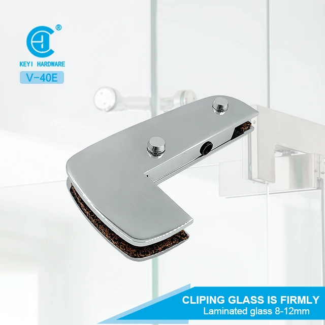Квадратный зажим из цинкового сплава для двери Безрамного закаленного стекла KEYI в Южной