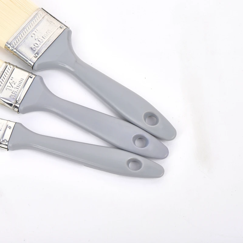 white hair gray plastic handle paint brush from China  Paint Brush for  Traditional House Painting