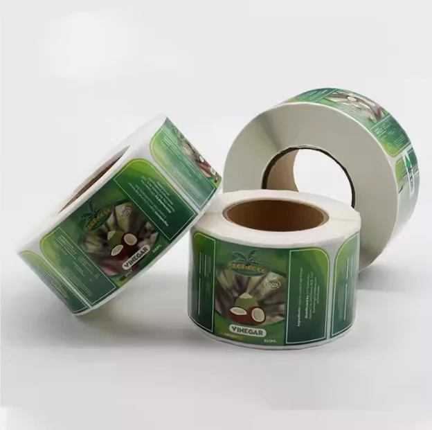 Custom Brand Logo QR Code Food Label Stickers for Glass Jars Waterproof Adhesive Vinyl for Fruit and Egg Packaging