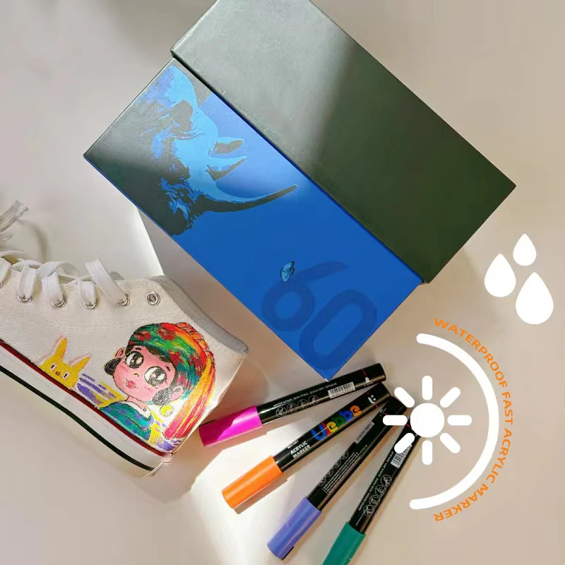 Non toxic color ink acrylic color marker colorful art marker pen set for school children