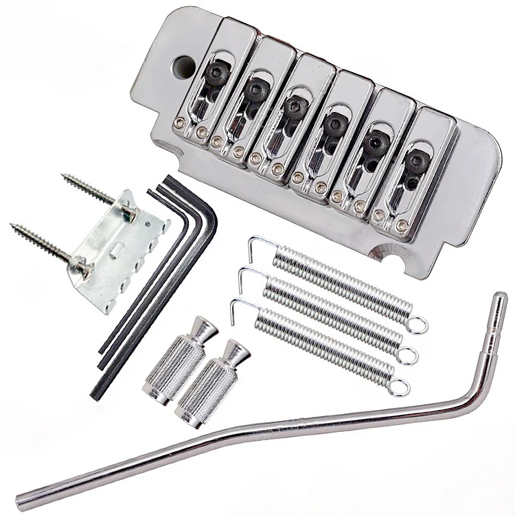 Wholesale Chrome Black  Metal Tremolo Fixed Electric Guitar Bridge for Guitar accessories