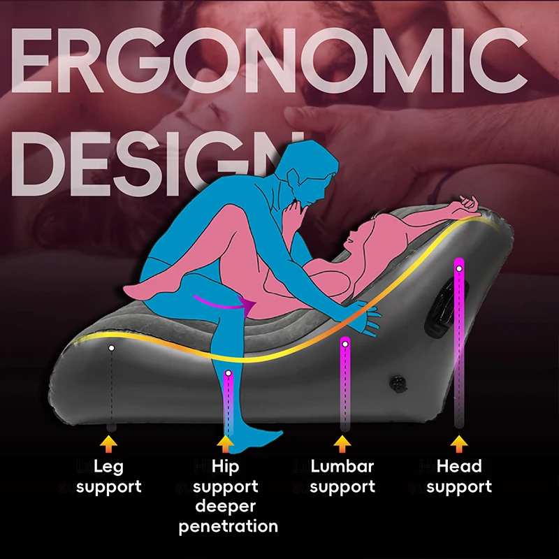 In stock Bedroom Sex Furniture Inflatable S Shaped Lounger Sofa Portable Sex Positions Air Sofa Bed Chair