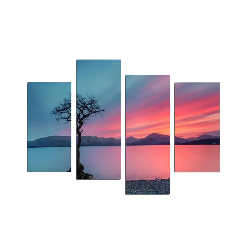 Красное солнце, печать на холсте, настенное искусство, морской пляж, картины, готовые к использованию, для гостиной, спальни, домашние украшения