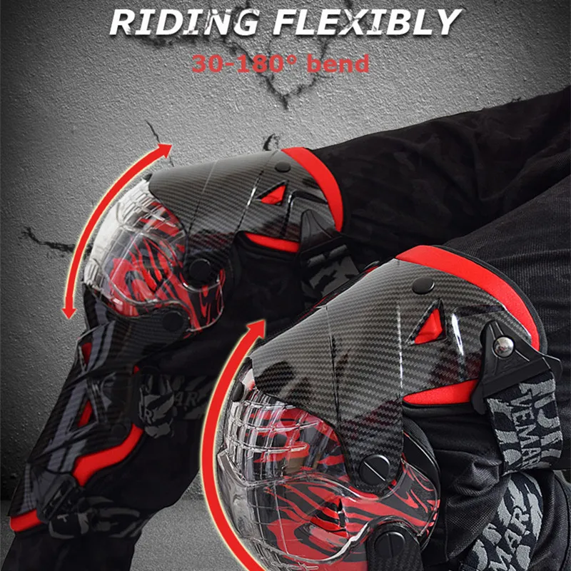 Motorcycle Knee Protection Anti-collision Motocross Knee Protector Guard MTB  Protective Gear Kneepad Moto Knee Brace Support