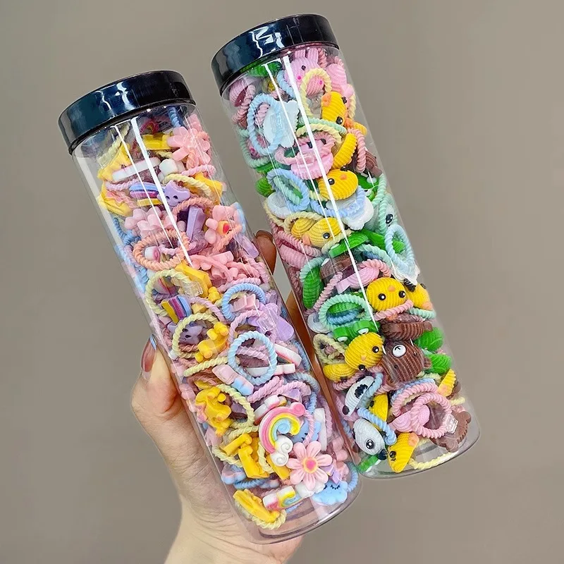 Cute Candy Color Small Mini Thumb Hair Ties Set Lovely Rubber Bands Girls Hair Accessories hair ties for kids