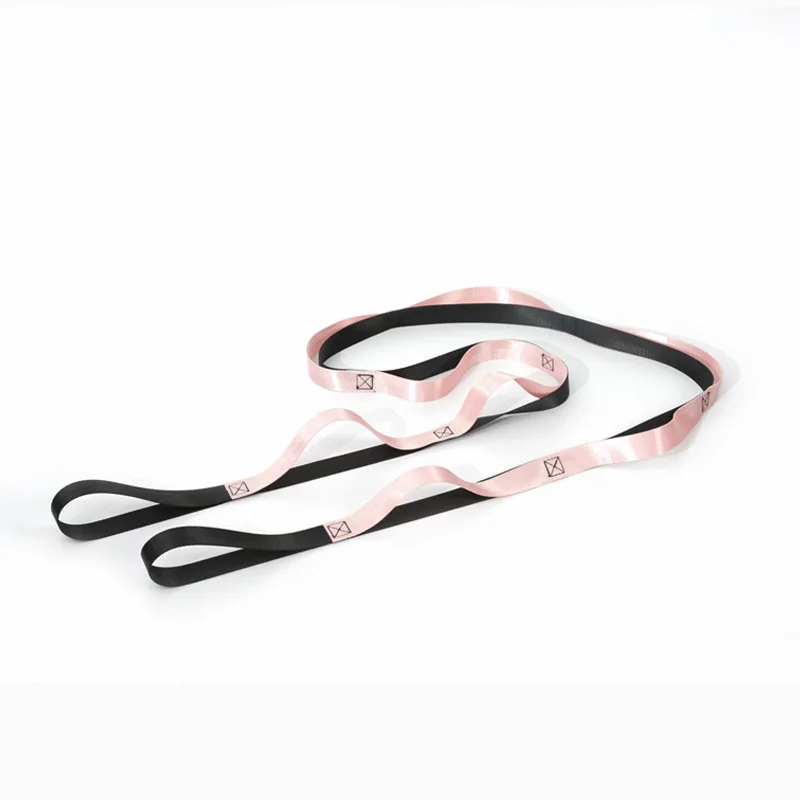 2 Meter Yoga Tension Belt Training Yoga strap belt Exercise Fitness Pilates Yoga Stretching Band with 8 loops