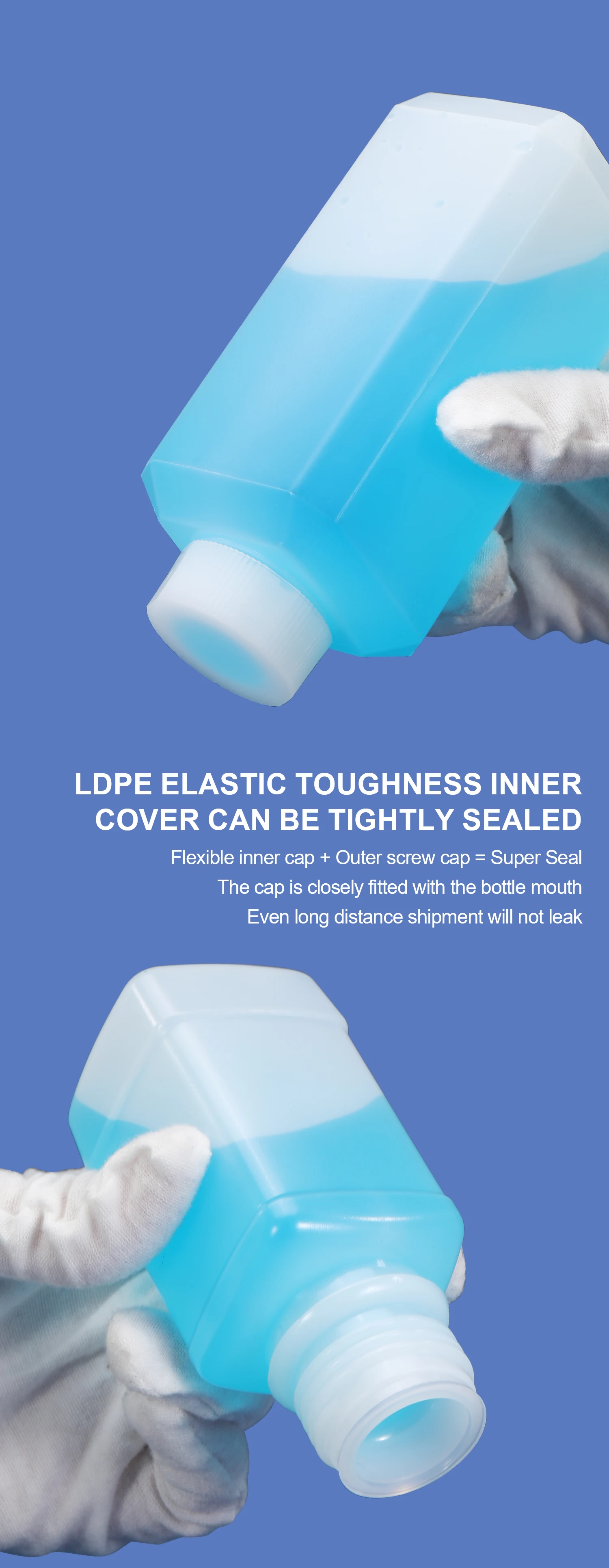 Wholesale Laboratry HDPE Rectangle Bottle For Chemical Directly Supplied By Manufacturer