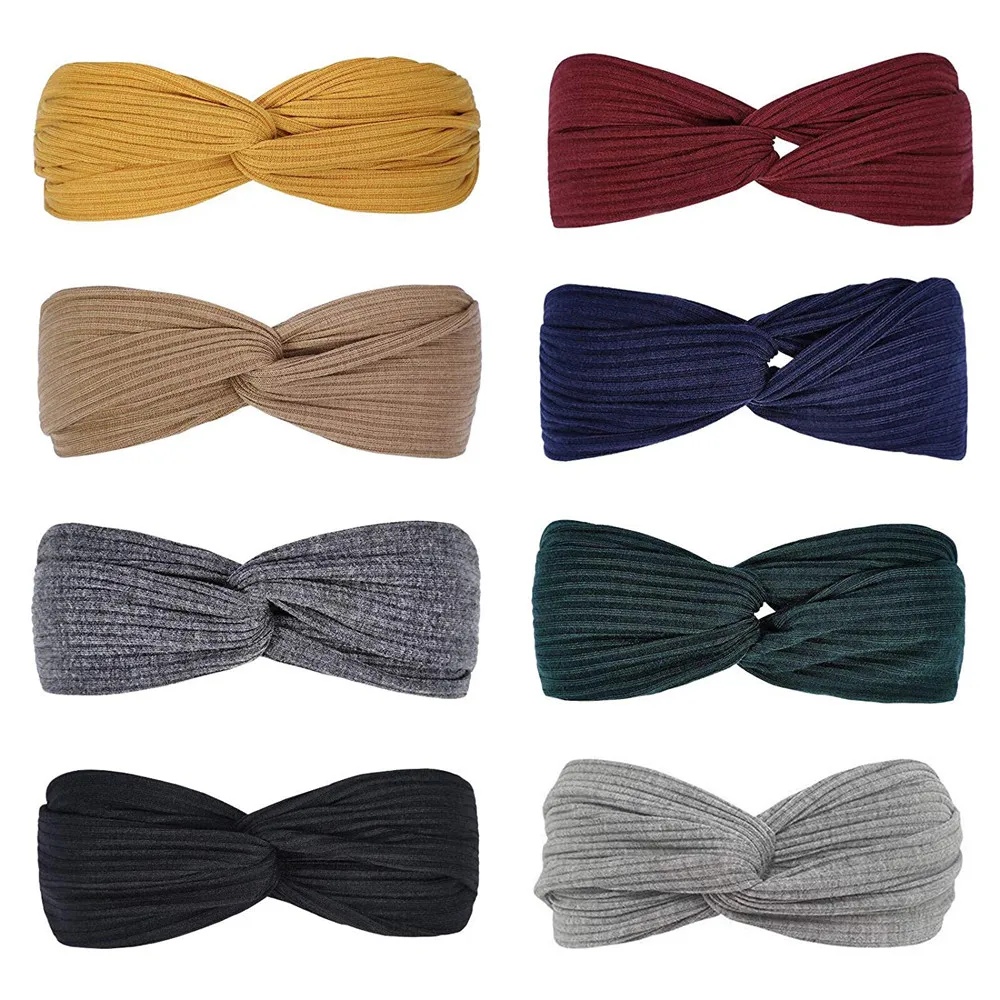 Headbands for women Boho Hair Bands Twisted Headband Cross Head wraps Bows Hair Accessories for Women and Girls
