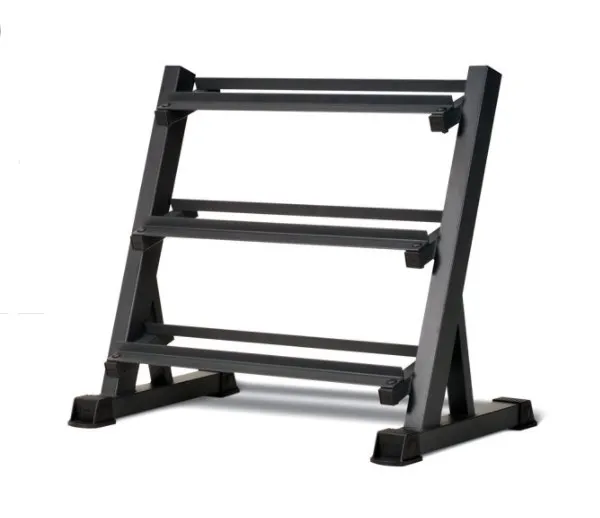 High Quality Hex Rubber Dumbbell 10pairs  set storage Rack