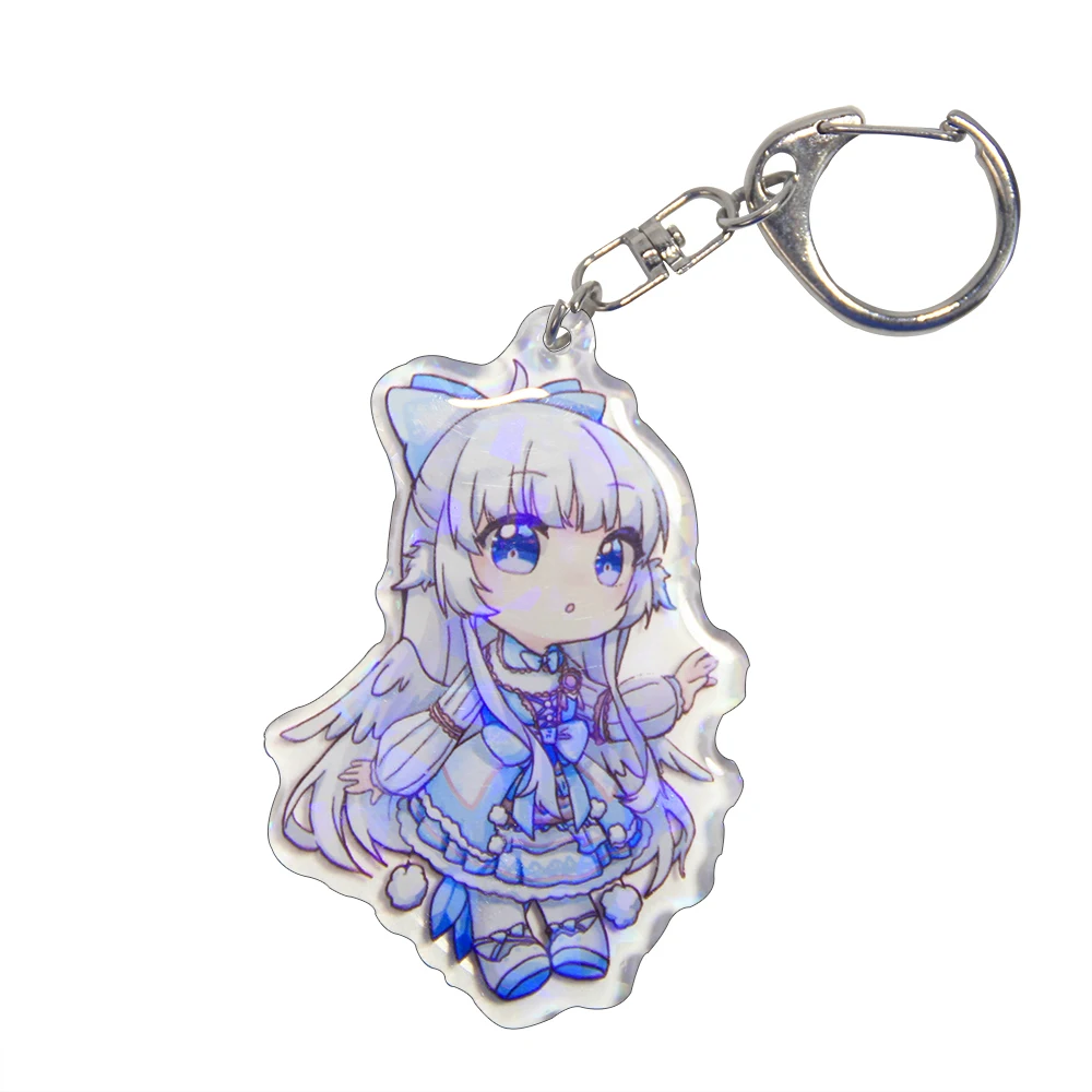 Акриловый брелок, милый брелок на заказ, прозрачный пластиковый брелок с лазерной резкой