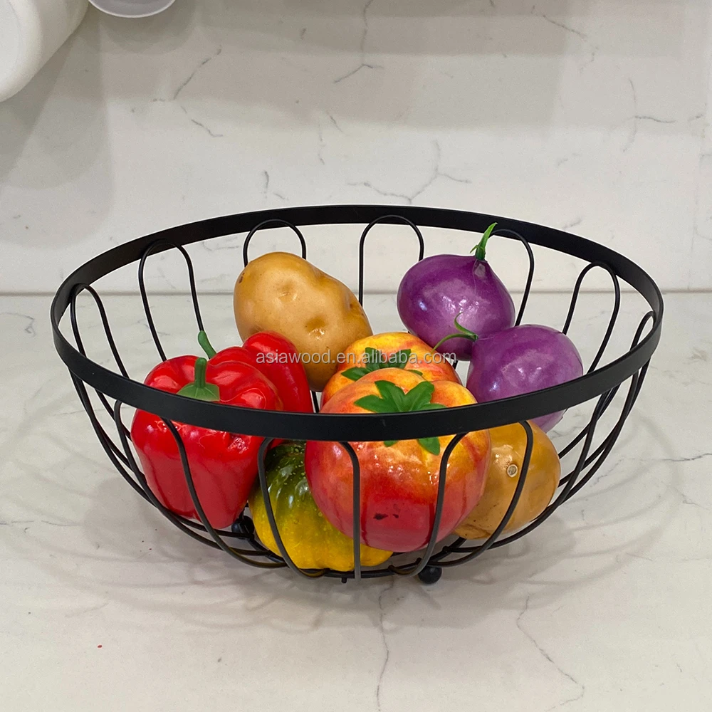 Корзина из железной проволоки кухонные овощей 2 слоя корзина для фруктов стенд с Вешалка