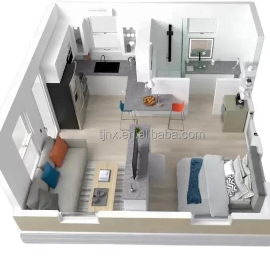 120 м2 готовый сборный дом Двухместный роскошный мебель Легкий Стальной вилла расширяемый контейнерный