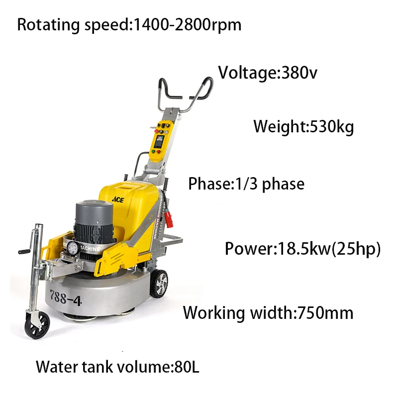 Affordable Floor Grinder Price with Construction Vacuum Cleaners and Polishing Machines