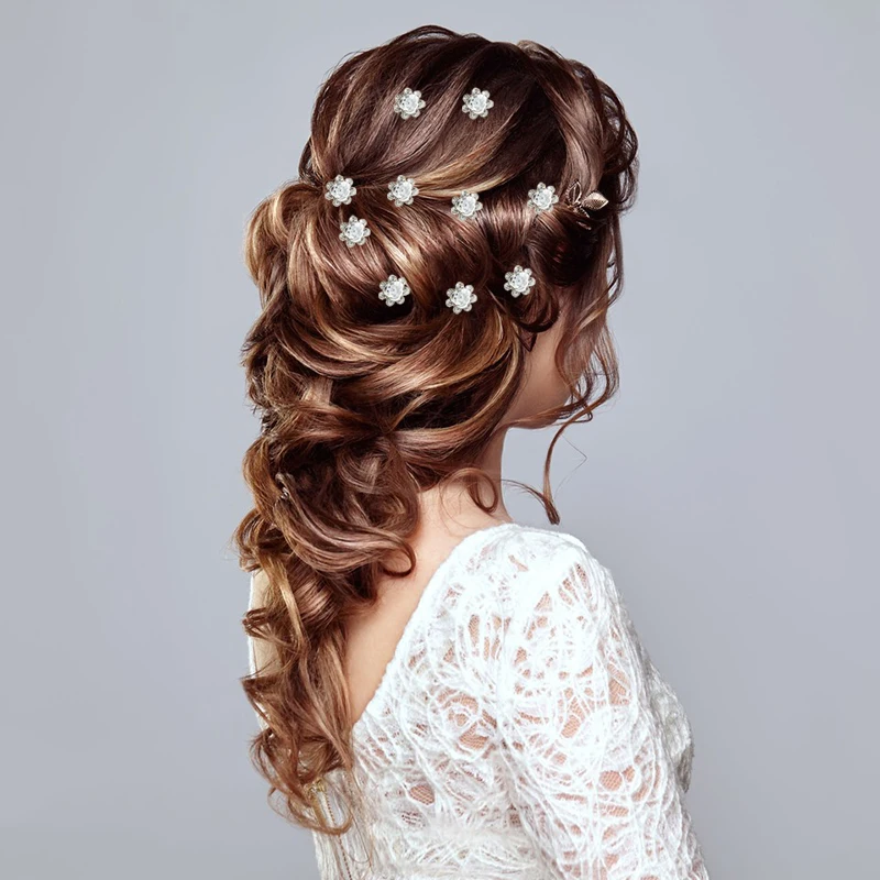Заколка для волос в стиле барокко для невесты, свадебный аксессуар с золотыми стразами, с цветком невесты, аксессуары для волос