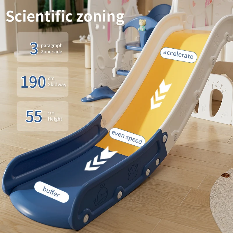 High Quality Rabbit Design Slide And Swing For Kids Play Yard Indoor Playground Basketball Hoop Toddler Play