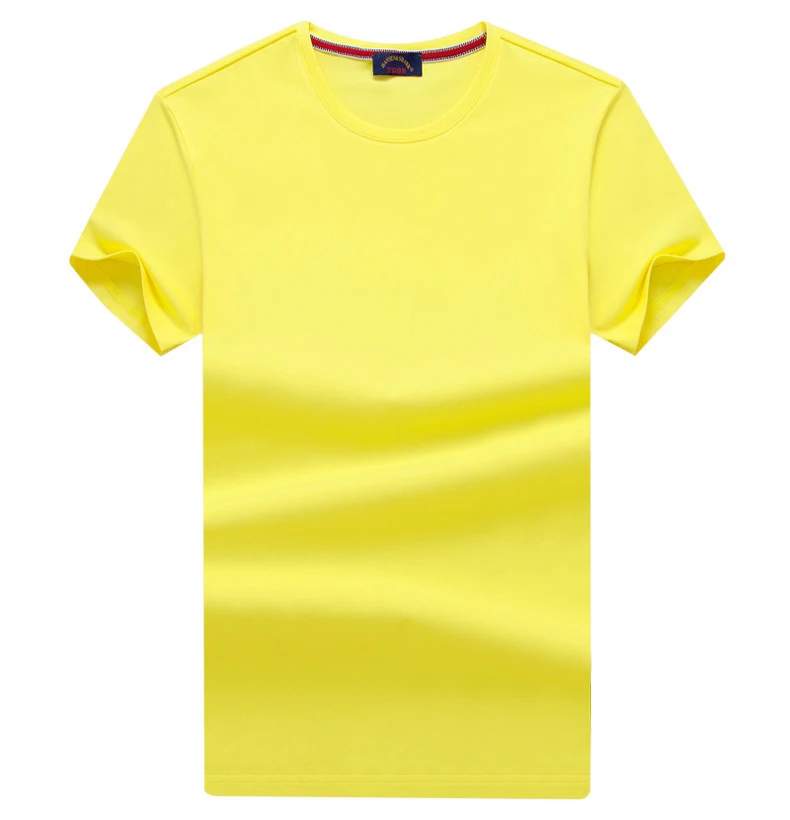 High Quality Unisex Short Sleeve 100% Cotton Solid 8 Colors Custom Heat Transfer Printing  LOGO Pattern Plain White T shirts